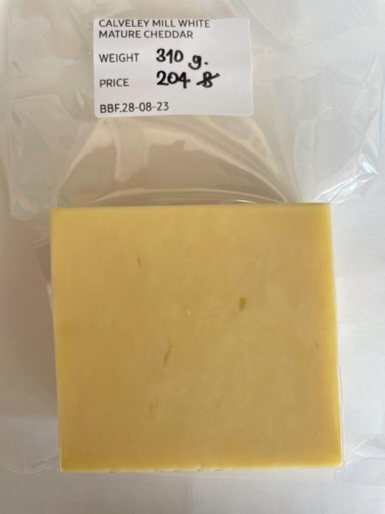 Calveley Mill White Mature Cheddar Per G The Pantry Expat Food