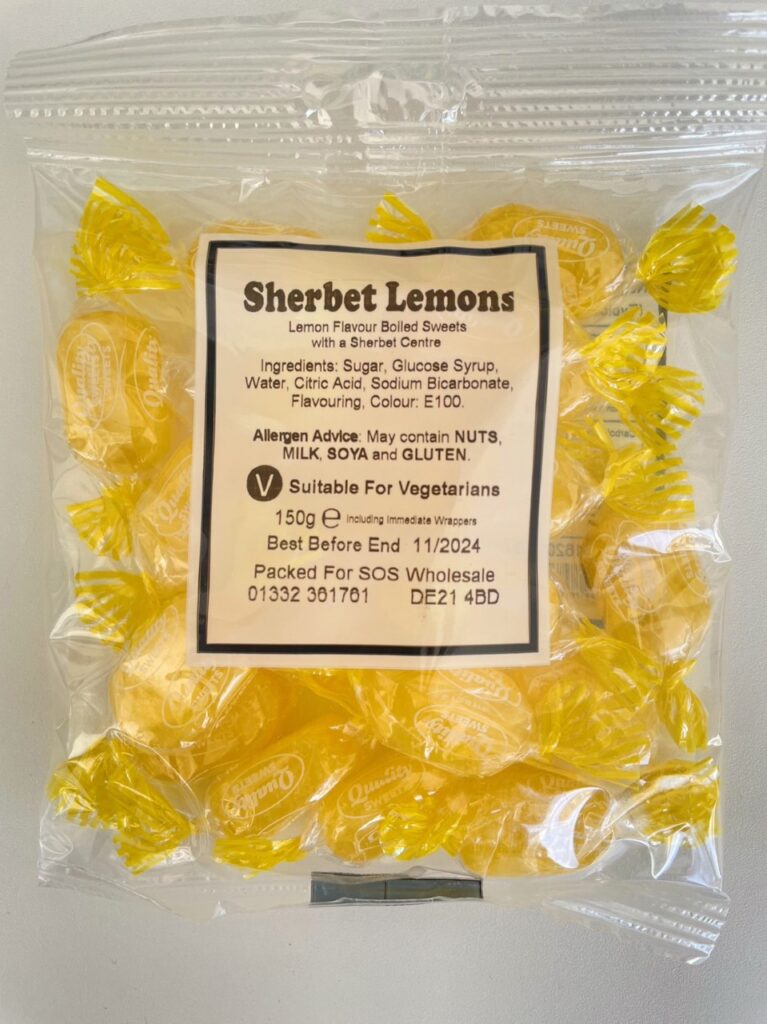 Bumper Bag Sherbet Lemons 150g - The Pantry Expat Food & Beverage